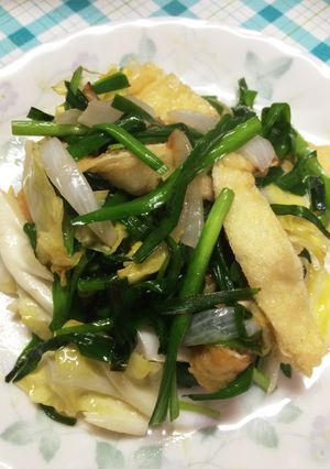 野菜と薄揚げのごま油炒め-レシピのメイン写真