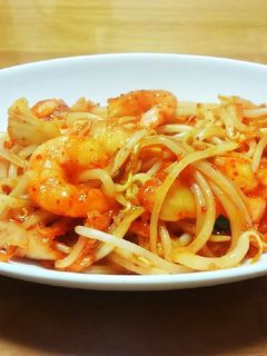 エビとモヤシのキムチ炒め-レシピのメイン写真