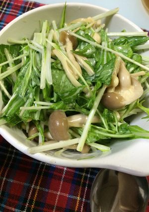 きのこと水菜のサラダ-レシピのメイン写真
