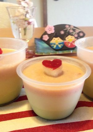 ひな祭りに、華やかな3色プリン♪-レシピのメイン写真