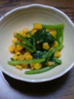 ほうれん草とコーンのバター炒め-レシピのメイン写真