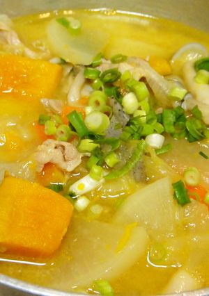 かぼちゃで、ほうとう風豚汁-レシピのメイン写真