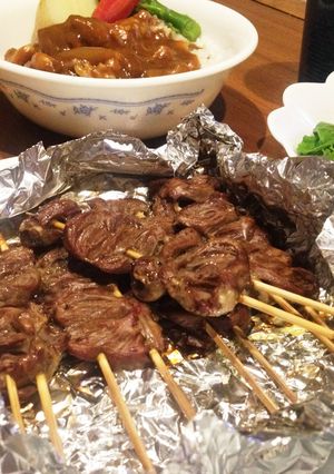 簡単!!トースターで鶏のハツの焼き鳥♪-レシピのメイン写真