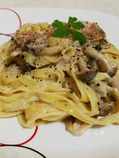 ポルチーニのモチモチクリームパスタ-レシピのメイン写真