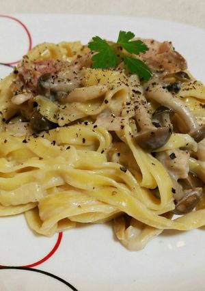 ポルチーニのモチモチクリームパスタ-レシピのメイン写真