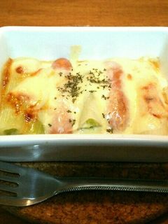 *ネギとウインナーの味噌マヨチーズ焼き*-レシピのメイン写真