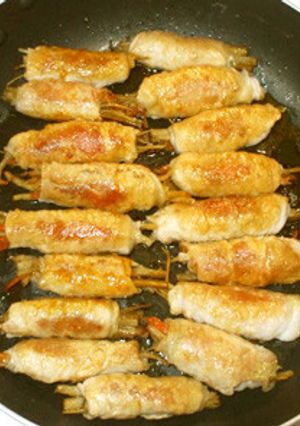 簡単！きんぴらごぼうのリメイク肉巻き♪-レシピのメイン写真