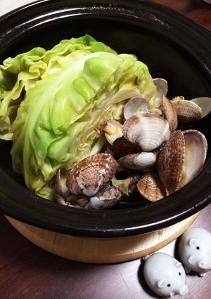 キャベツとあさりの酢醤油蒸し-レシピのメイン写真