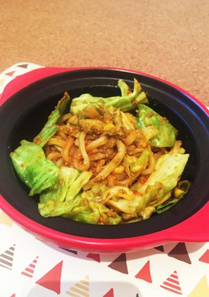 コチュジャン香るアボカドうどん-レシピのメイン写真