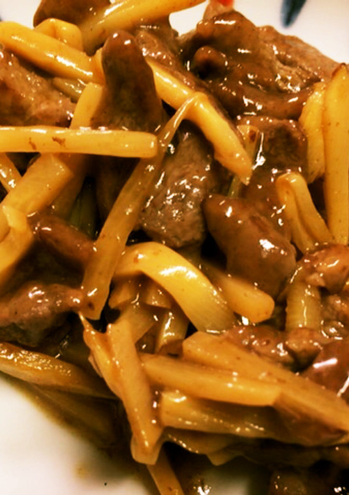 安い牛肉も美味しく！筍と牛肉のｿｰｽ炒め-レシピのメイン写真
