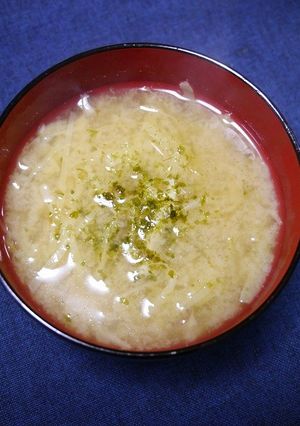 副腎疲労対策！キャベツとあおさの味噌汁-レシピのメイン写真
