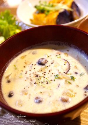 激ウマ*ブロッコリーときのこの豆乳スープ-レシピのメイン写真