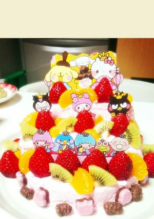 ひな祭り キティ 三段ケーキ♡-レシピのメイン写真