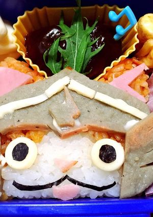 妖怪ウォッチ キャラ弁 ジバニャン劉備-レシピのメイン写真