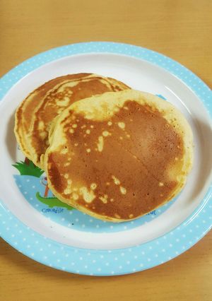 離乳食後期　ゴマときな粉のホットケーキ-レシピのメイン写真