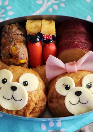 キャラ弁☆ダッフィーとシェリーメイ-レシピのメイン写真