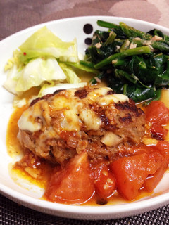 舞茸ハンバーグのトマト煮♪-レシピのメイン写真