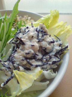 梅昆布茶でさっぱり♪ひじきと豆腐のサラダ-レシピのメイン写真
