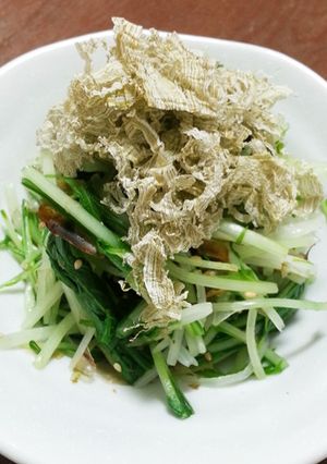 とろろ昆布で簡単一品＊水菜のおひたし-レシピのメイン写真