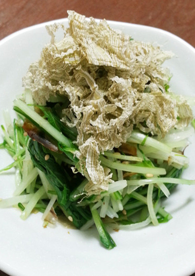 とろろ昆布で簡単一品＊水菜のおひたし-レシピのメイン写真