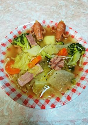 ポトフ風♥野菜☆春雨コンソメスープ-レシピのメイン写真