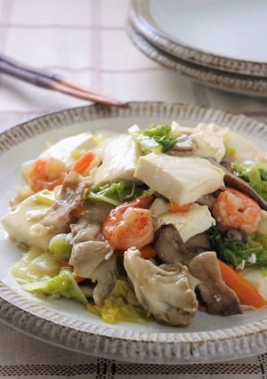 ヘルシー！野菜たっぷり豆腐のうま煮-レシピのメイン写真