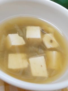 離乳食後期 豆腐とひじきのお味噌汁-レシピのメイン写真