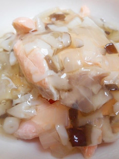 離乳食完了期 鮭ときのこあんかけ-レシピのメイン写真