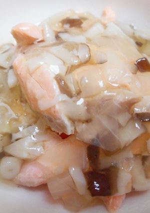 離乳食完了期　鮭ときのこあんかけ-レシピのメイン写真