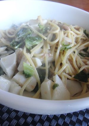 フライパン1つで簡単に里芋のツナパスタ-レシピのメイン写真