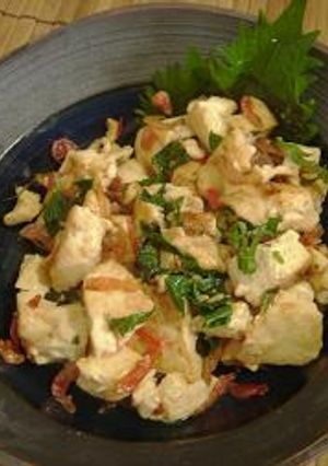 シソ好きのあなたに♪豆腐の大葉炒め-レシピのメイン写真