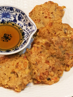 エリンギ、エビ、蓮根のお焼き-レシピのメイン写真