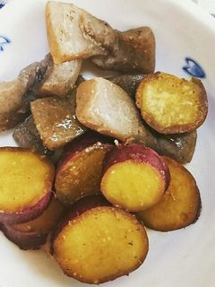さつまいもとこんにゃくの味噌煮。-レシピのメイン写真