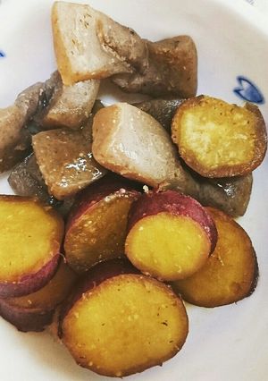 さつまいもとこんにゃくの味噌煮。-レシピのメイン写真