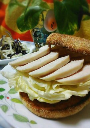 ダイエット★鶏ハムサンド★201㌍-レシピのメイン写真