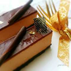 รูปของ スライス生チョコで✾チョコチーズケーキ