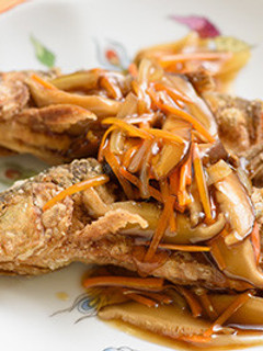 ハスの姿揚げ 野菜あんかけ-レシピのメイン写真