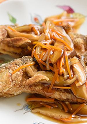ハスの姿揚げ　野菜あんかけ-レシピのメイン写真