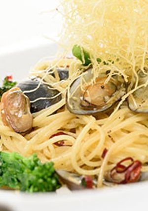 タテボシ貝と菜の花のペペロンチーノ-レシピのメイン写真