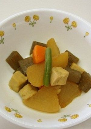 大根と高野豆腐の煮物　★宇都宮給食-レシピのメイン写真