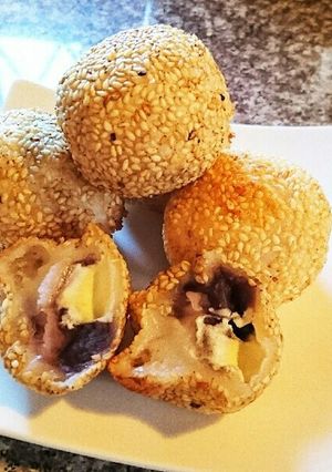 クリームチーズ入りごま団子❗-レシピのメイン写真
