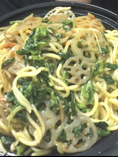 簡単☆蓮根と菜花のごま和えの塩焼きそば!-レシピのメイン写真