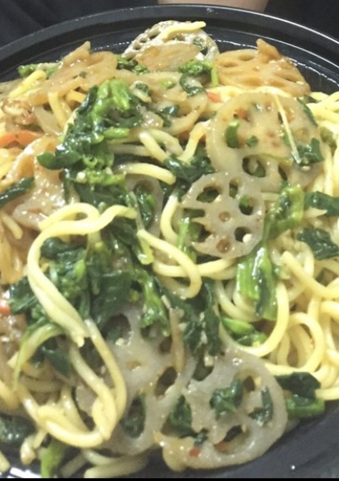 簡単☆蓮根と菜花のごま和えの塩焼きそば！-レシピのメイン写真