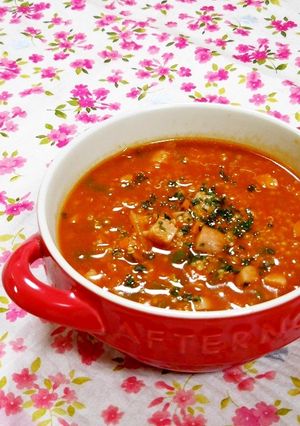 簡単キヌア料理☆野菜ジュースdeスープ-レシピのメイン写真