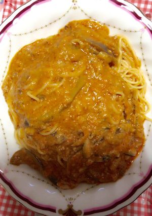 余った餃子のあんをミートソースに変身-レシピのメイン写真