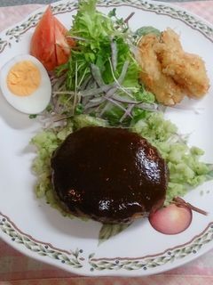 ボリュームハンバーグ-レシピのメイン写真