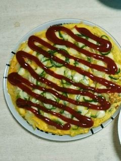 白菜とピーマンの卵のオムレツ-レシピのメイン写真