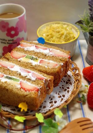カルピスソフトで♡フルーツサンド！-レシピのメイン写真