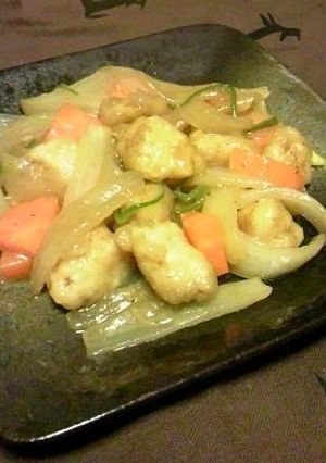 鶏胸肉の味噌マヨ炒め(お弁当分量)-レシピのメイン写真