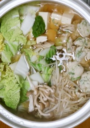 絶品ふんわり鶏つくね鍋!-レシピのメイン写真